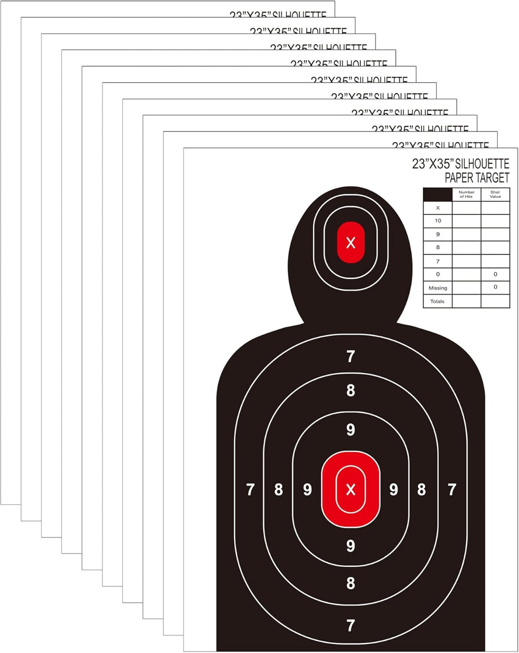 Regine Switzerland Shooting Targets - 23x35 Inch Paper Silhouette for Indoor/Outdoor Use | Compatible with Handguns, Rifles, Airguns