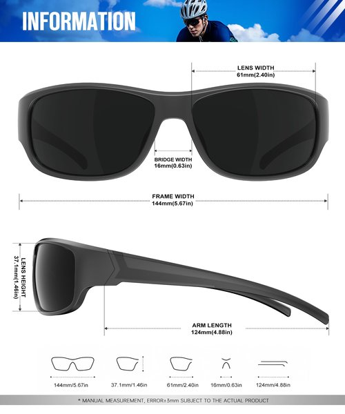 NSSIW Polarized Sunglasses-Men Sports Mens-Sunglasses: Sun Glasses Women Polarized UV400 Protection for Fishing Running Golf