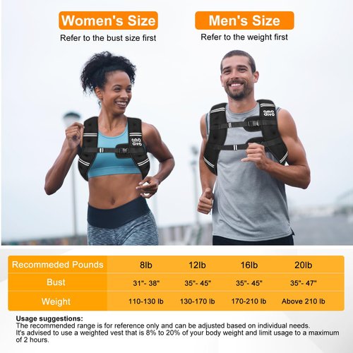 AMA DIVO 20lb Weighted Vest for Men Women, Reflective Weight Vest for Strength Training, Heavy Duty Body Weight Workout, Durable Adjustable Buckles with Detachable Bag, High Intensity Gear