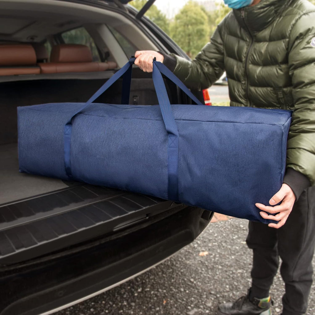 TOPDesign Extra Large 46-Inch Zippered Duffel Bag - Waterproof Travel & Sports Equipment Storage (Grey)