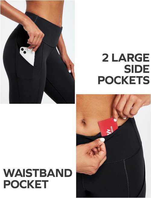 Ewedoos High Waisted Leggings with Pockets - Tummy Control Athletic Yoga Pants for Women