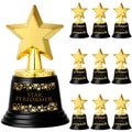 Fumete 10 Pcs 5 Inch Plastic Gold Trophy Award Thank You for Being Awesome Star Thumbs up Award Trophies Bulk Golden Trophies for Employee Teacher (Star Performer)