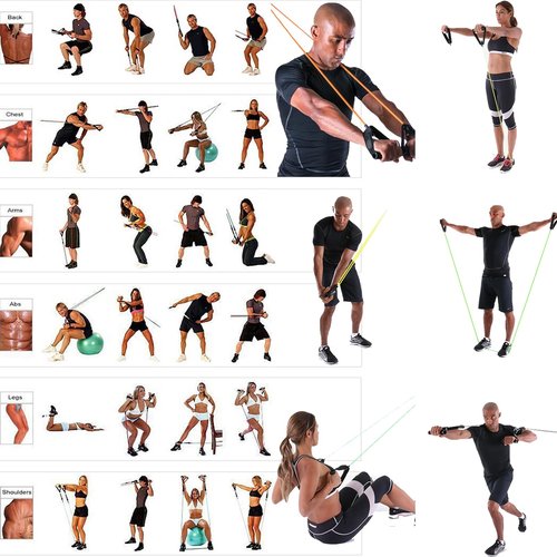 Resistance Bands,Pull Up Exercise Bands with Handles Door Anchors Compatible with Billy's Bootcamp,Weight Loss,Strength Home Workouts Training,Physical Therapy,Yoga,Pilates.(Black)