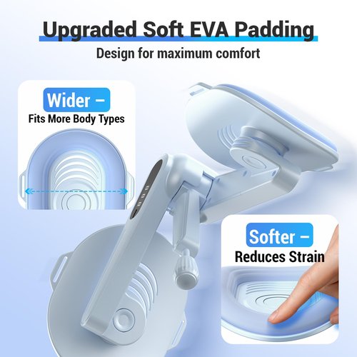 Thigh Trainer with Resistance Adjustment, Pelvic Floor Exercise Devices with LED Display, Inner Thigh Exerciser with Soft EVA Padding, Kegel Exerciser for Women Home, Blue