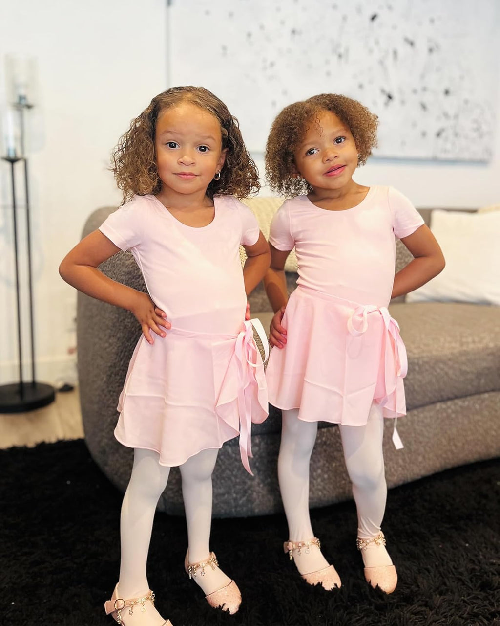 Stelle Ballet Leotard for Girls - Stylish Dance Dress Outfit with Skirt & Tights | Toddler to Big Kid Sizes