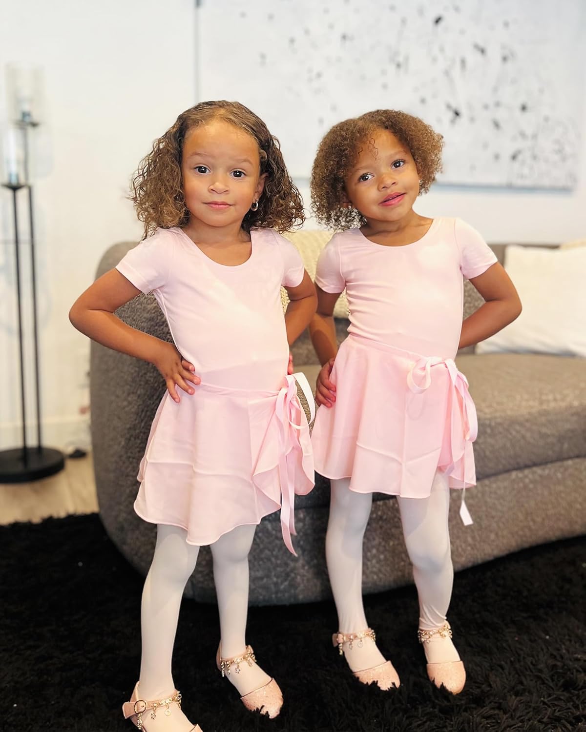 Stelle Ballet Leotard for Girls - Stylish Dance Dress Outfit with Skirt & Tights | Toddler to Big Kid Sizes