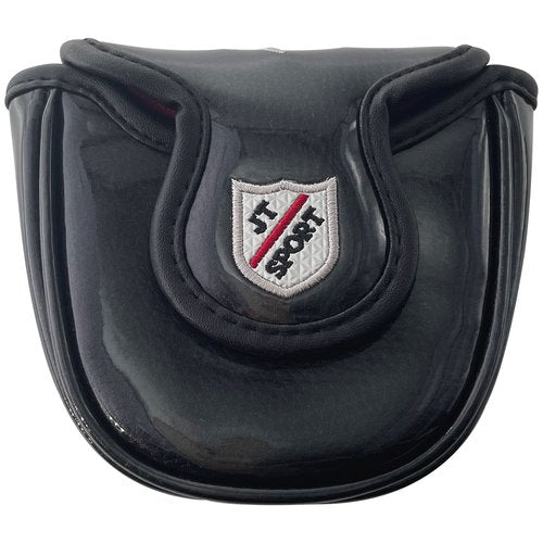 Gbourly Golf Club Skull Mallet Putter Cover Magnetic Closure Heel Shaft PU Leather Putters Headcover, Black