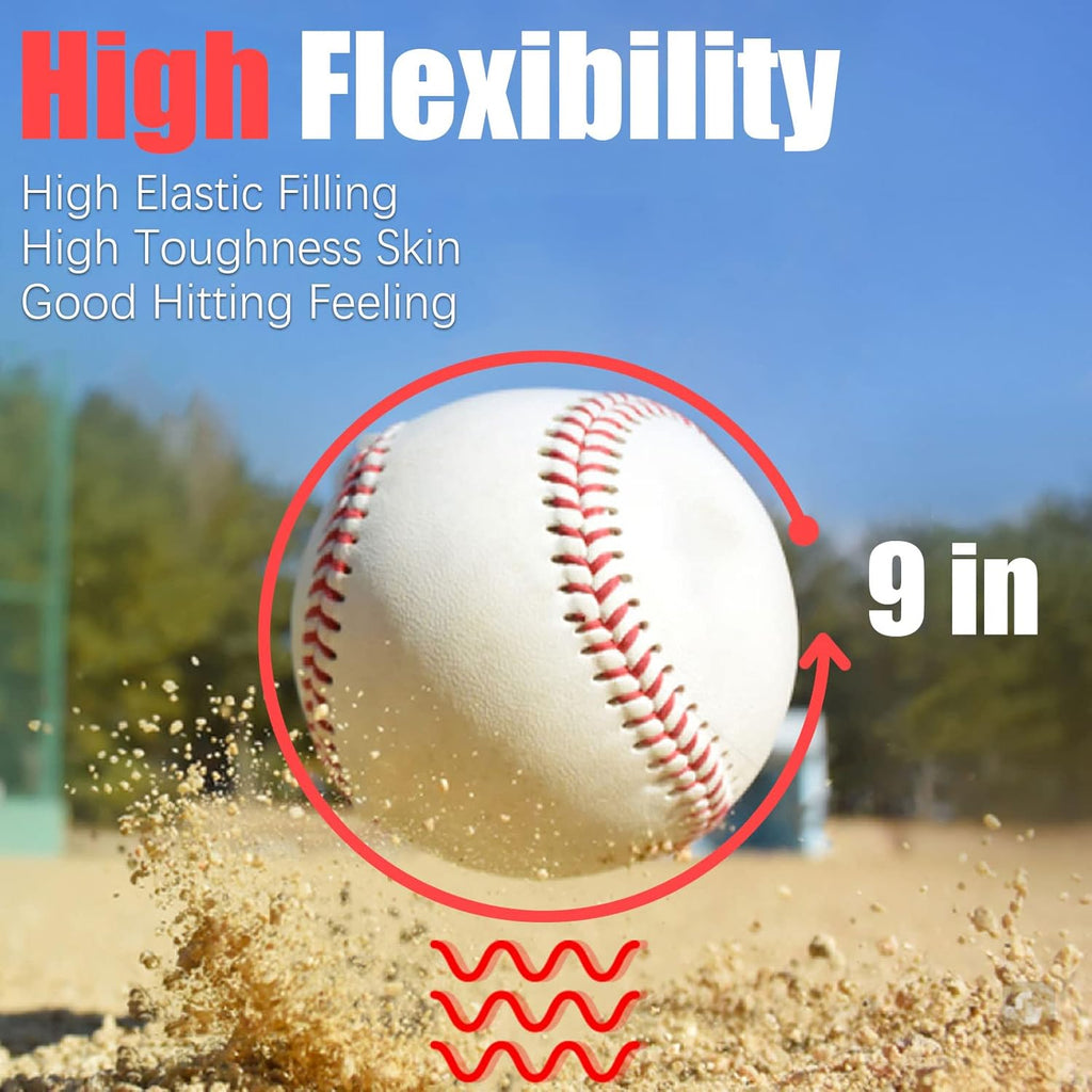 Regine Switzerland 12-Pack Autograph Baseballs - 9-Inch Sports Training Balls for Pitching & Collecting