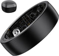 Skiennix Smart Ring - Fitness Tracker with Heart Rate, SpO2 & Sleep Monitoring | IP68 Waterproof (Black, Size 12)