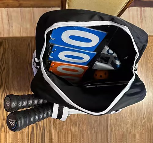SPOENGRU Pickleball Bag for Women Men, Pickleball Paddle Shoulder Bag, with Zipper & Adjustable Shoulder Strap for Racquet