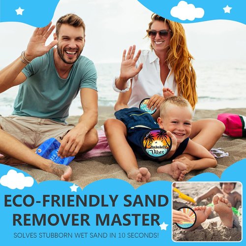**Sand Remover Mitt by Beach Buddy - Effortlessly Wipe Off Sand | Essential for Vacations & Beach Trips**
