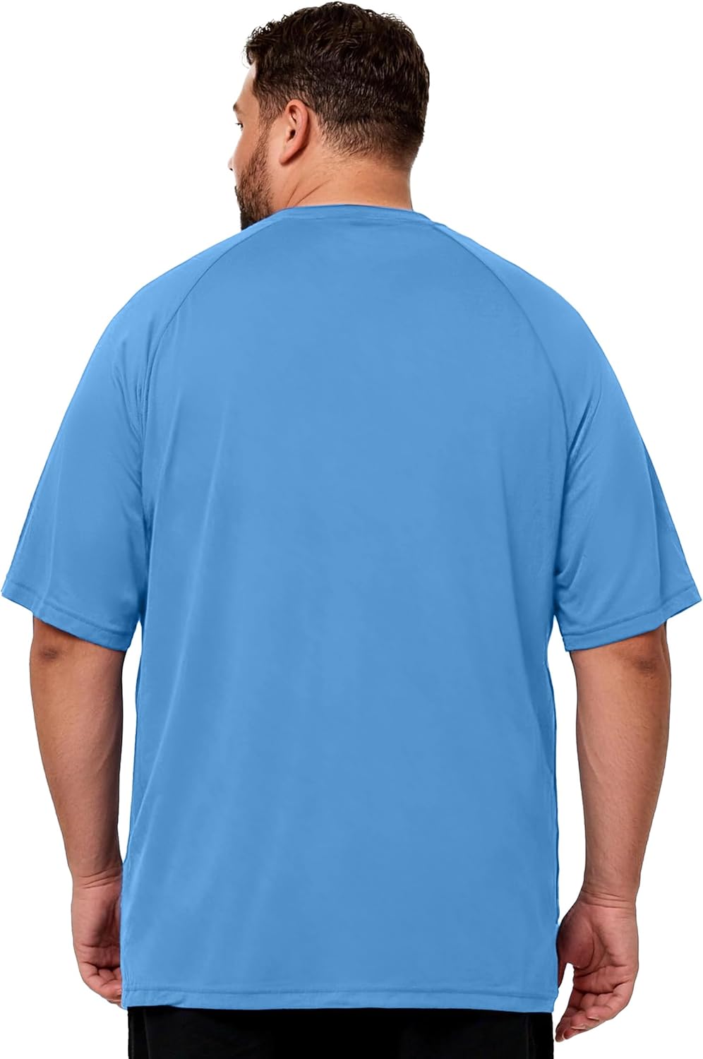 Skiennix Men's Big & Tall Swim Shirt - UPF 50+ Sun Protection Short Sleeve Rash Guard | Quick Dry T-Shirt for Beach & Surfing