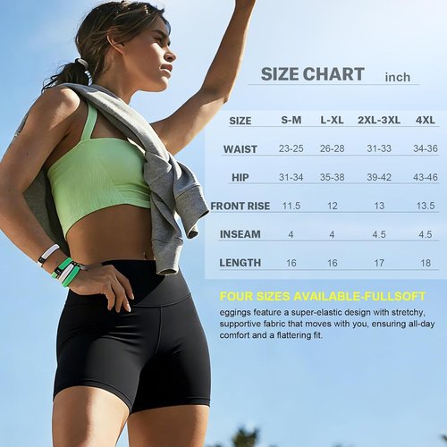 FULLSOFT High Waisted Biker Shorts for Women - Tummy Control Fitness & Workout | 5" Length