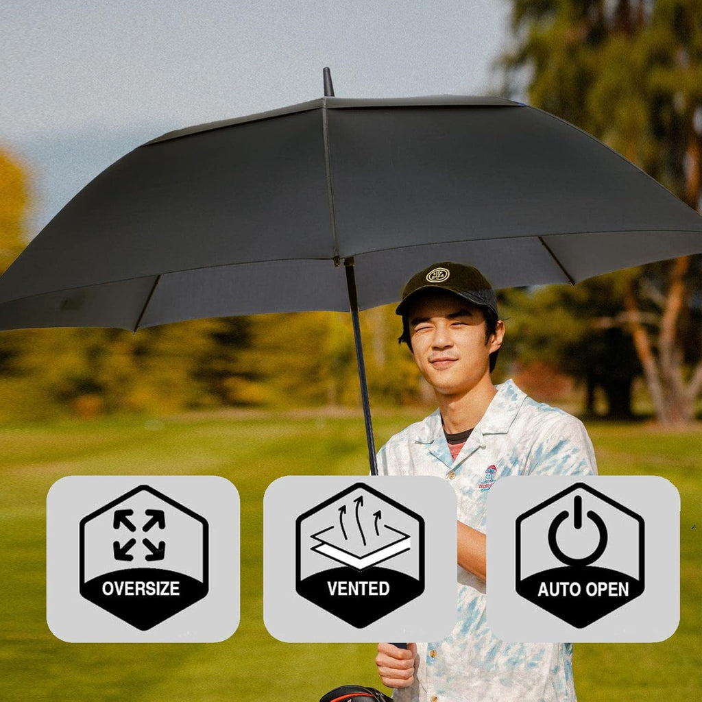 SIEPASA Golf Umbrella - Large 62/68/72 Inch Automatic Open | Windproof, Waterproof Double Canopy