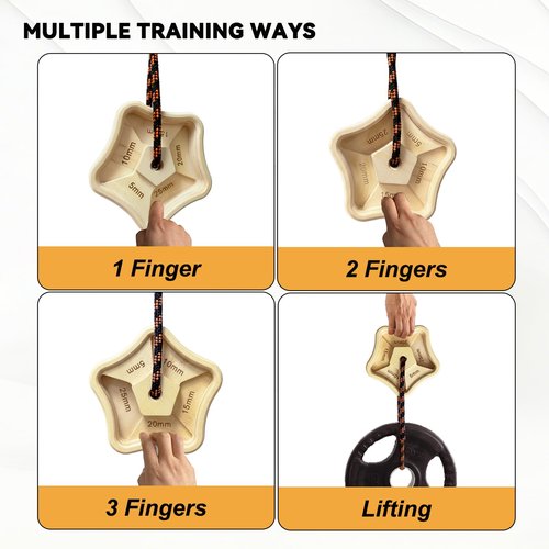 VERTIPEAK Portable Hangboard - 2 Pack Wooden Rock Climbing Fingerboard, Lightweight with 5 Multi-depth Pockets, Finger Strength, Arm Workout & Pull-up Training