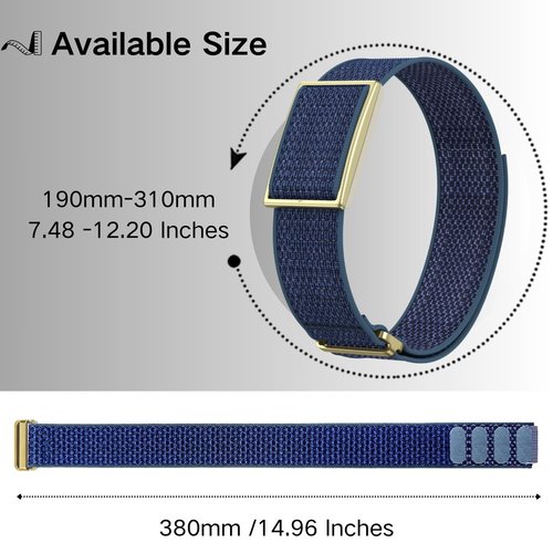ESeekGo Nylon Bicep Bands Compatible for Polar Loop (2025) / Visible Armband 2.0 Straps, Hook & Loop Soft Weave Stretchy Breathable Replacement Sport Arm/Ankle Wristbands with Buckle-No Tracker