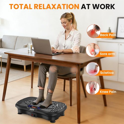 AXV Vibration Plate - Full Body Fitness Machine for Weight Loss | Home & Gym Use, Compact Design