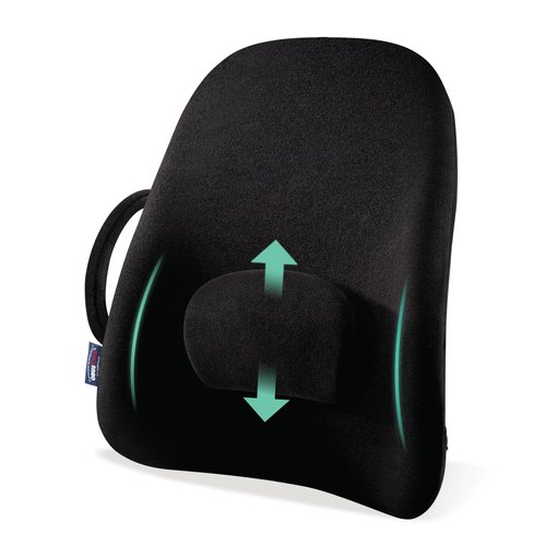 ObusForme Wideback Backrest Support - Wide Padded Seat Cushion and Lumbar Support Pillow, Portable Posture Support with Soft and Durable Foam