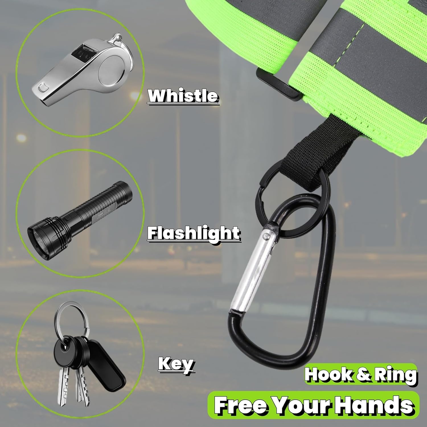 Tlence 10 Pack Reflective Sashes - High Visibility Running Belts for Night Safety | Adjustable Straps for Men & Women
