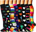 CHARMKING Compression Socks - 15-20 mmHg Circulation Support for Men & Women | 8 Pairs Ideal for Running & Cycling