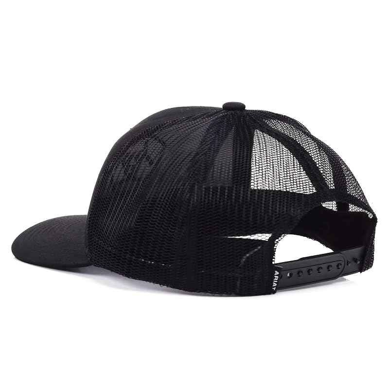 Ariat Men's Shield Logo Cap - Adjustable Snapback, Black + One Size