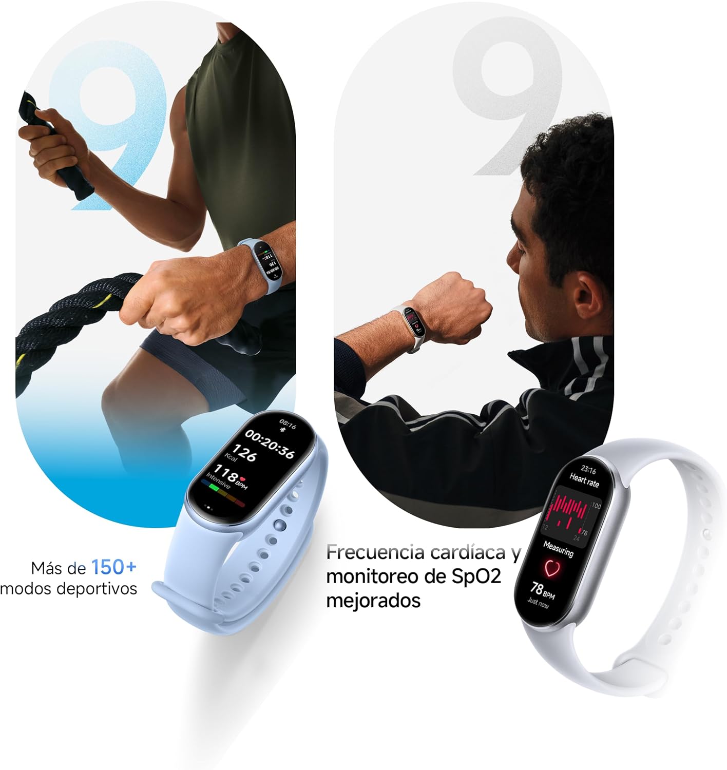 XIAOMI Smart Band 9 | 1.62" AMOLED Display, 233 mAh Battery, 21 Days Battery Life | 150+ Workout Modes - Arctic Blue