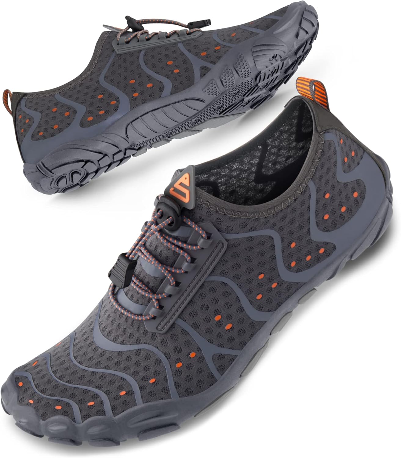 SEEKWAY Water Shoes - Quick-Dry Barefoot Aqua Footwear for Beach, Pool, and Hiking | Gray SP001