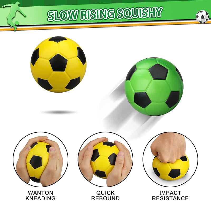 5-Inch Foam Mini Soccer Ball, No-Inflation Indoor Ball - Multicolor