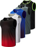 Liberty Imports Men's Stretch Cool Dry Muscle Tank Tops - Pack of 5 Athletic Sleeveless Shirts