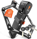 Sportneer Bike Lock - High-Security Folding Bicycle Lock with 3 Keys & Mount Bracket | 95cm/3.12ft, 2.86lbs