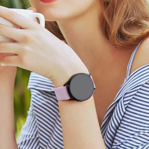 4 Pack Bands for Garmin Vivoactive 6/Vivoactive 5/ Vivoactive 3 Watch Band, Garmin Venu/Venu Sq/Venu 2 Plus, Soft Silicone Replacement Wristband for Forerunner 245/645 Watch Band (Violet/Mint Green/White/Pink Sand)