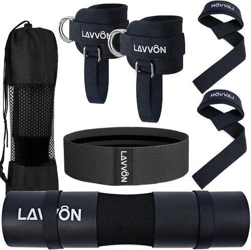 7Pcs Barbell Pad Set - Foam Weight Lifting Bar Cushion for Hip Thrust & Squat | Gym Accessories for Women