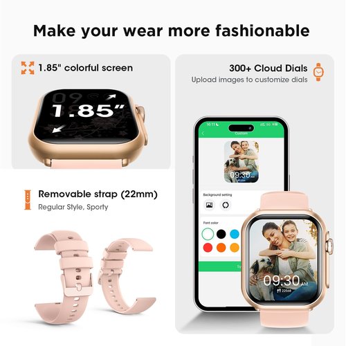 Health & Fitness Trackers for Women Men: 30 Day Battery Life Activity Tracker with Answer/Make Call Blood Pressure SpO2 Sleep Heart Rate Monitor 120+ Sports 5ATM Smart Watch for iPhone Android Reloj