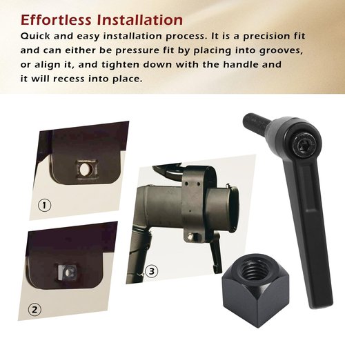 AQDD Exercise Bike Horizontal Seat Adjustment Lever and Square Nut Kit for Peloton Seat Lever Replacement Handle Parts