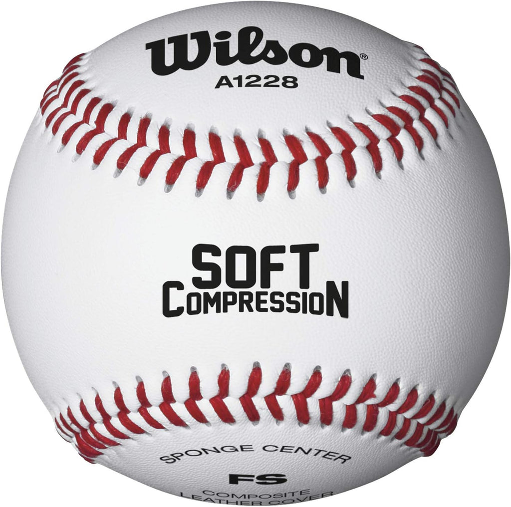 Wilson A1228 Soft Compression Baseballs - 1 Dozen for Enhanced Performance and Durability