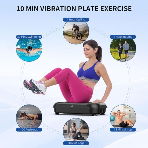 CrazyFeb Vibration Plate - Whole Body Exercise Machine for Lymphatic Drainage & Weight Loss | High-Intensity Fitness Equipment