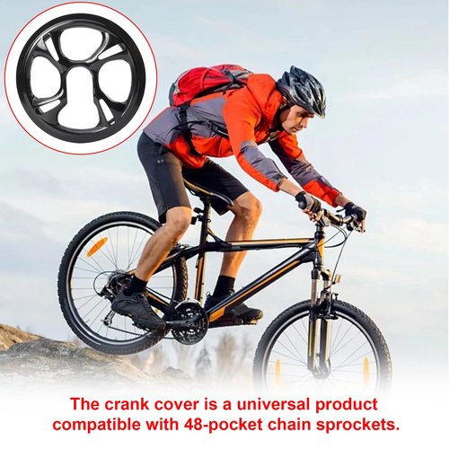 Bike Chain Guard Protector, 4 Holes 48 Teeth Bicycle Chain Guard for Bicycles, Mountain Bikes,City Road Bikes
