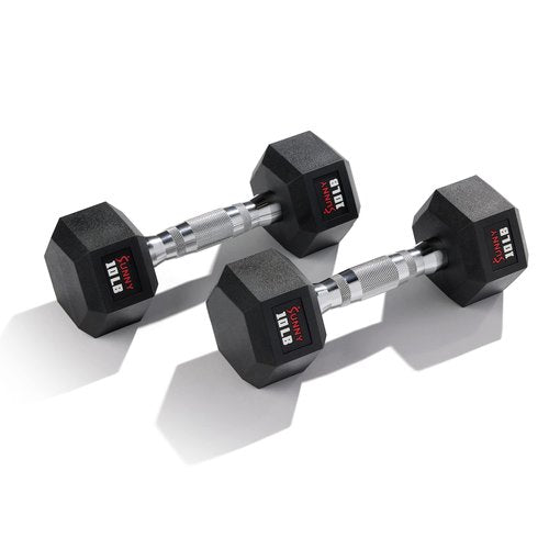 Sunny Health & Fitness Core Fit Hex Style Dumbbell 4.5 KG / 10 LBS (Pair) - SF-DB03-10
