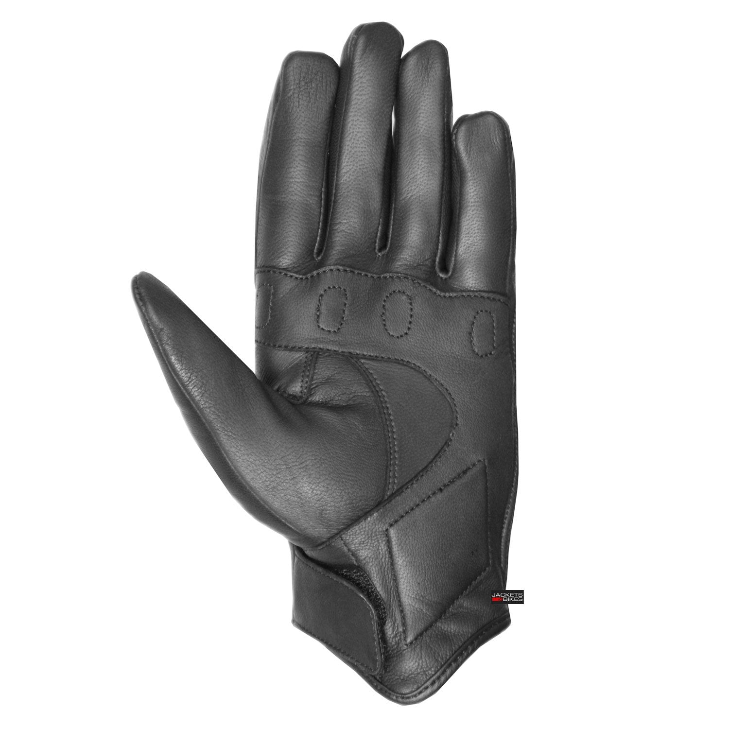 Jackets 4 Bikes Motorcycle Gloves - Premium Leather for Men, Touchscreen, Non-Slip, Motorbike Cruiser Street Biker Protector Black S