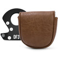 Golf Mallet Putter Cover Headcover, Magnetic Closure Premium Leather Birdie Golf Head Covers Fits Golf DF3 Putter - USA Mallet Putter Headcover (Brown)