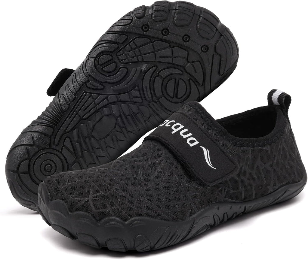 Racqua Kids Water Shoes - Non-Slip Quick Dry Aqua Shoes for Beach & Pool | Lightweight for Boys & Girls