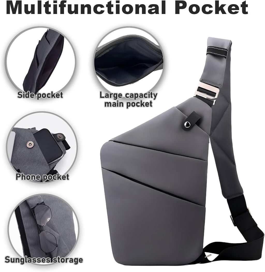 Skiennix Anti-Theft Travel Bag - Lightweight Crossbody Sling for Sports & Travel | Large Capacity