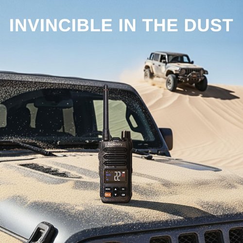 Radioddity X1 Walkie Talkies for Adults, IP67 Waterproof FRS 2-Way Radio with 5 Mile Reliable Long Range, Durable Noise Reduction & NOAA Weather Alerts for Outdoor Adventures, 2 Pack