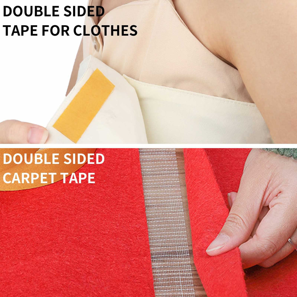 Birllaid Double Sided Fabric Tape Heavy Duty,Double Stick Carpet Tape,Fabric Tape Multifunctional Double Sided 1inch/2inchx33FT10m High Stickness Strong 2 Sided Tape 2 Rolls