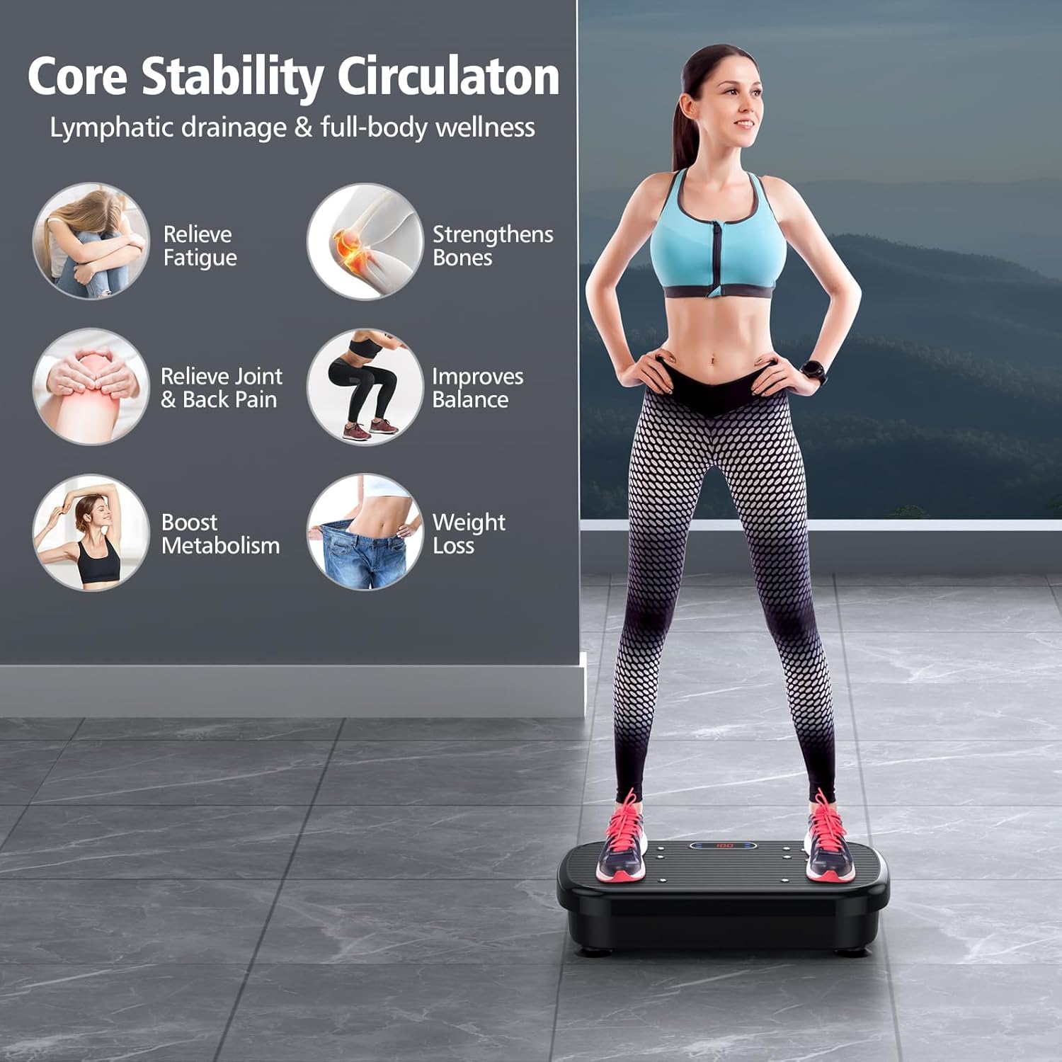 Skiennix Vibration Plate Exercise Machine - Whole Body Vibration for Weight Loss & Toning | 330 Lbs Capacity