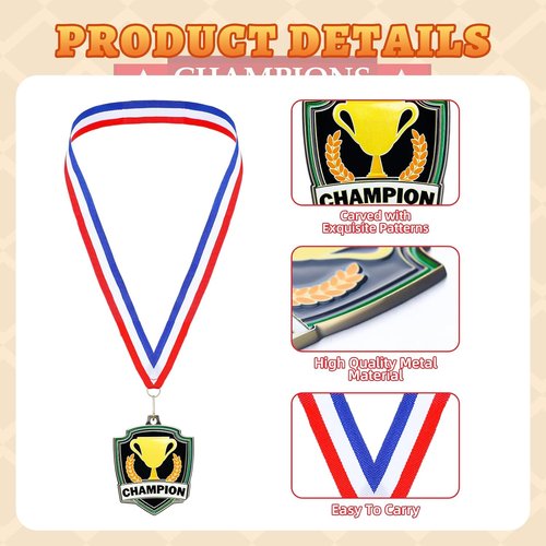 Bulk Sports Medals - 10/20/30/40 Pcs Award Medals with Neck Ribbons | 2.4 Inch Winner Trophy Gift