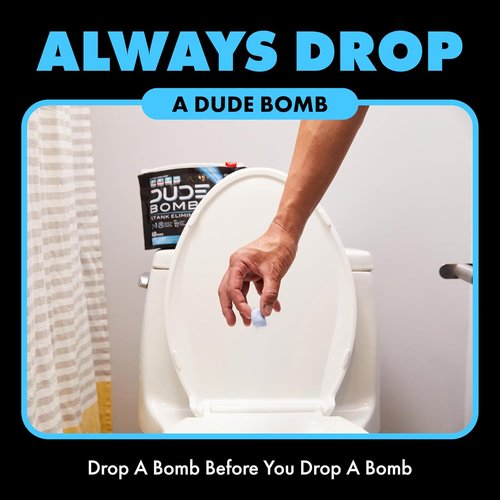 DUDE Wipes DUDE Bombs Toilet Stank Eliminator - 2-in-1 Air Freshener & Cleaner - 40 Pods, Lavender & Eucalyptus Blend