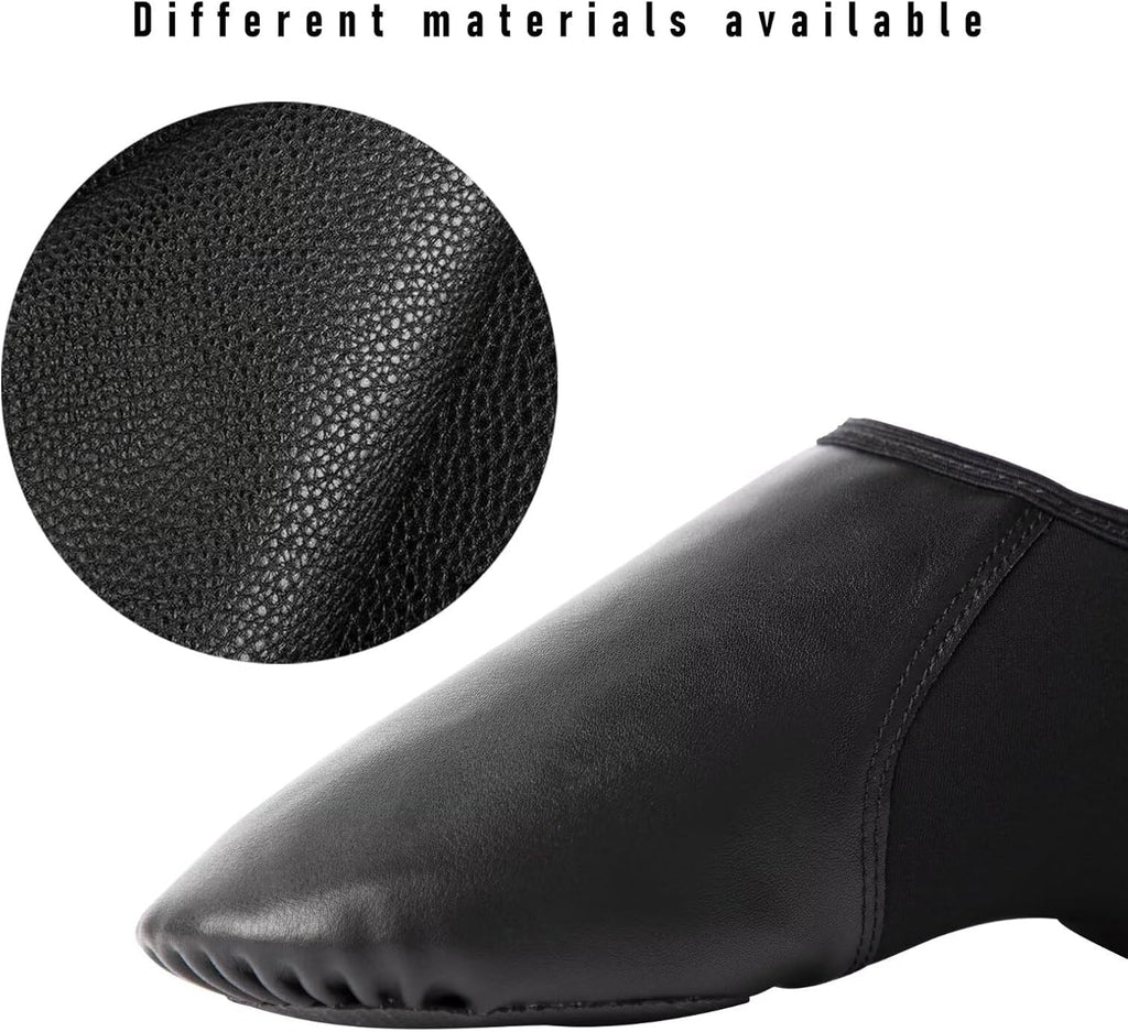 Skiennix Jazz Shoes - Soft Vegan Leather Dance Slippers for Kids | Toddler to Big Kid Sizes