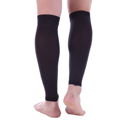 Doc Miller Calf Compression Sleeve – Footless Socks for Women & Men, 30-40mmHg Medical Design, Compression Shin Sleeves, Leg Cramp Relief, Varicose Veins, Knee High Stockings, 1 Pair