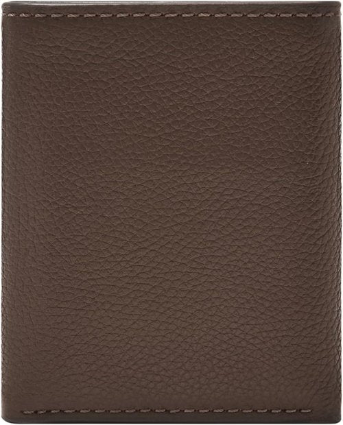 Fossil Men's Leather Trifold Wallet - Stylish Design with Multiple Card Slots | Durable Black Leather